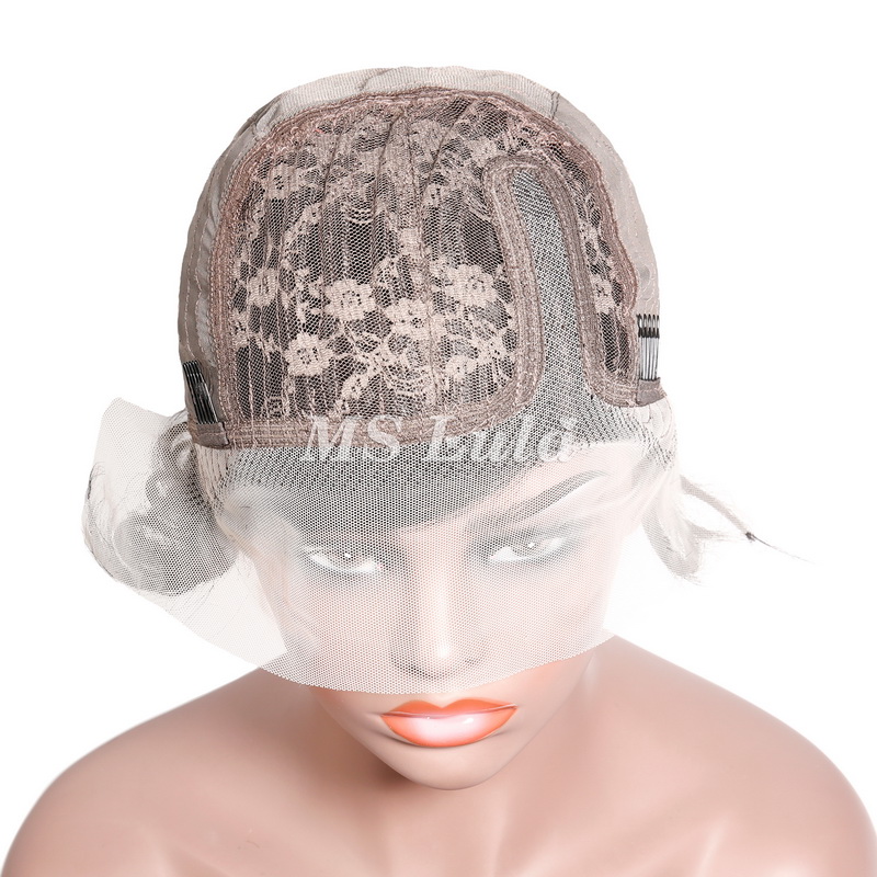 #1B Natural Color Human Hair Curly Wig T Part Pixie Cut Wigs - 图片 10